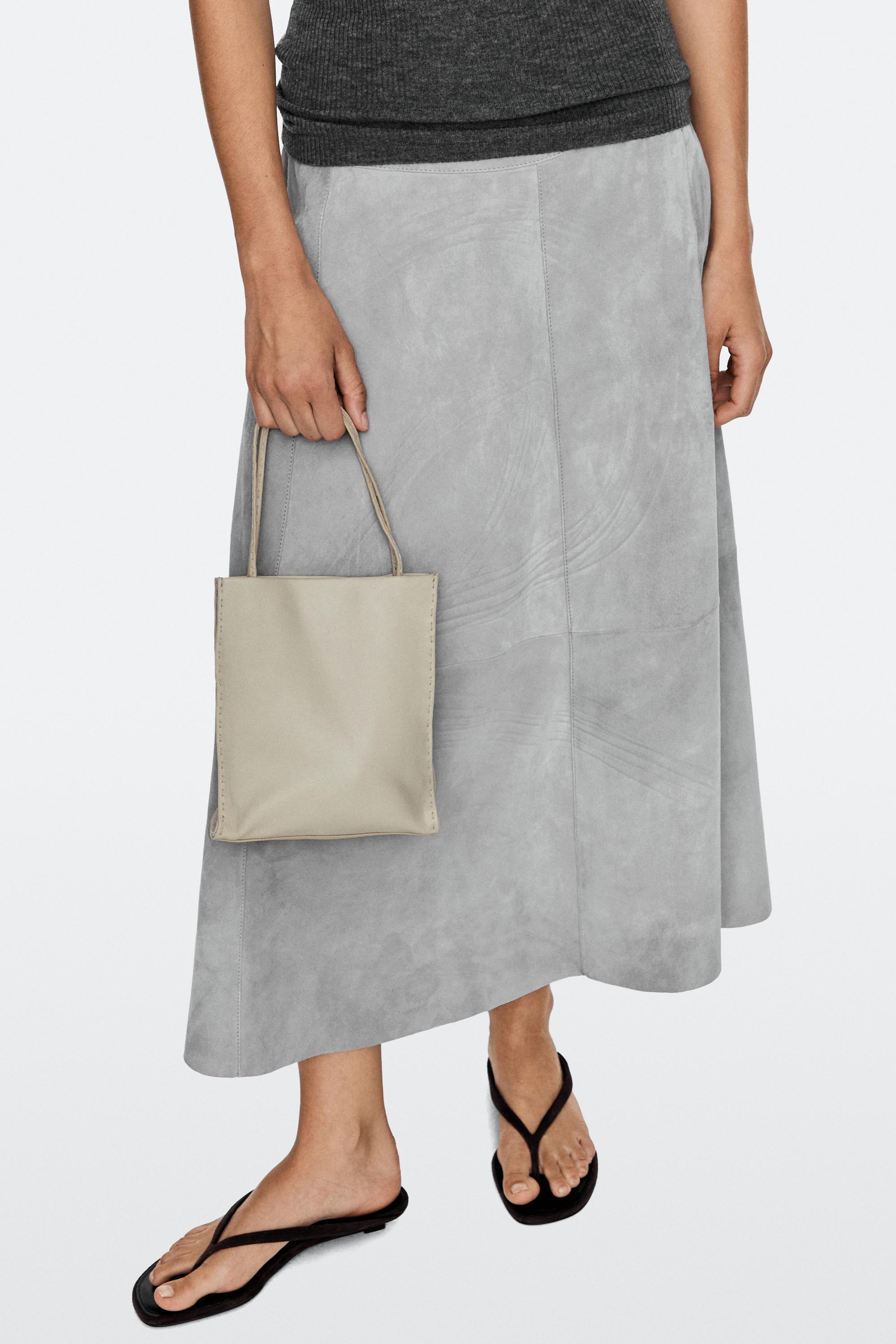 Nappa leather double compartment bag